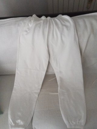 Pantalón de Chándal de Felpa Blanco