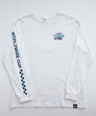 Camiseta Manga Larga Pull and Bear Blanca