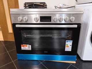 Beko Cocina de gas 90 x 60 cm, BGM11226EX,