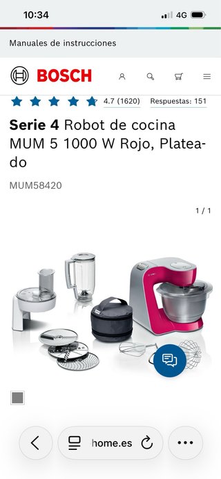 Robot de cocina Bosch Serie 4 MUM5