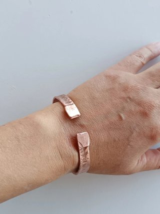 Pulsera de Cobre Unisex Textured