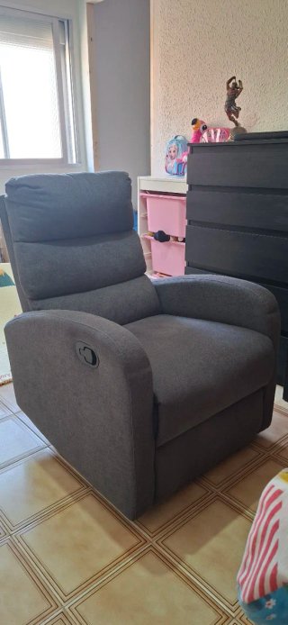 Sillón Relax Reclinable NAKSKOV (Gris Oscuro)