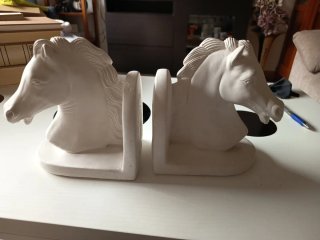 Pareja de Sujetalibros con Cabeza de Caballo