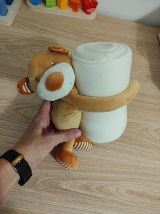 Mantita para bebé con peluche