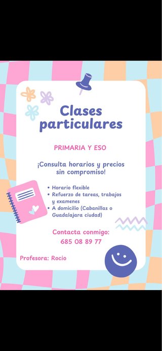 Clases particulares para: Primaria y ESO.