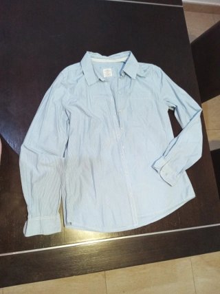 Camisa de rayas azul