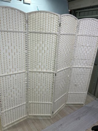 Biombo de 4 Paneles Blanco