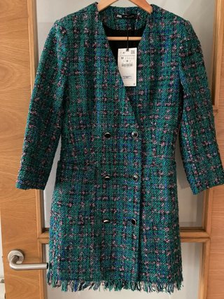 Vestido Zara Tweed Multicolor