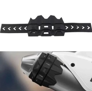 Protector goma tubo de escape moto negro