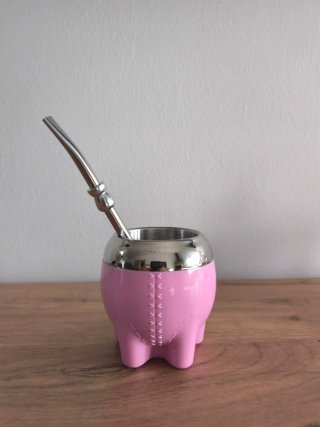 Mate Térmico Rosa Estilo Torpedo