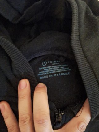 Sudadera Negra Primark Talla 10