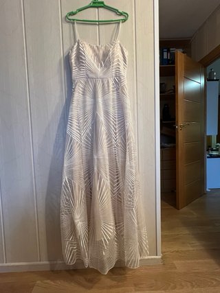 Vestido largo con estampado geométrico