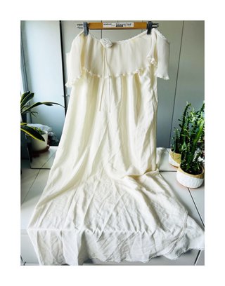 Vestido o camisón vintage blanco 70’s