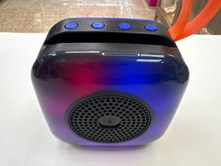 Sonido Altavoz Multimedia Bluetooth Azul Con Luz