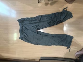 Pantalón Cargo Fluido Verde Militar