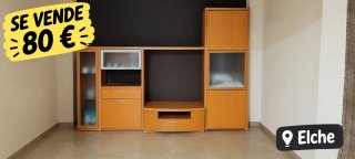 Mueble de Salón Modular de Madera