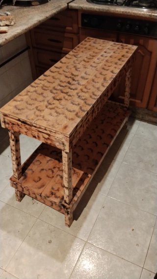 Mesa Auxiliar de Madera Rústica