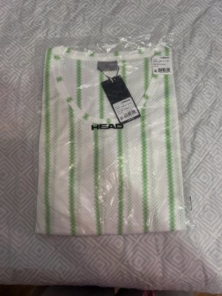 Camiseta de pádel HEAD blanca y verde Talla M