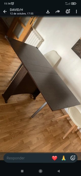 Mesa de cocina plegable color madera