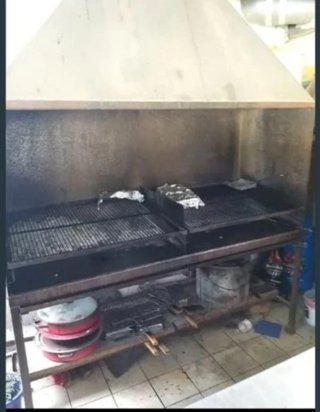 Asador Barbacoa Grande de Metalcon chimenea