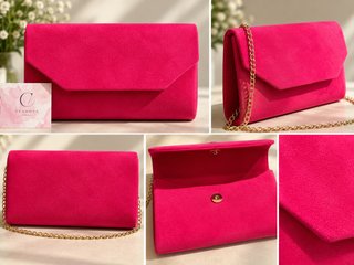 Bolso de fiesta fucsia Cendoya Atelier