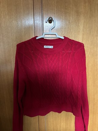 Jersey de lana rojo Stradivarius