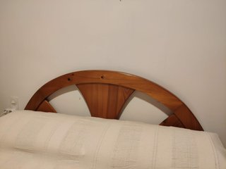 Cabezal de Cama de Matrimonio de Madera