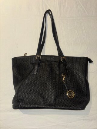 Bolso grande de dos asas para hombro negro