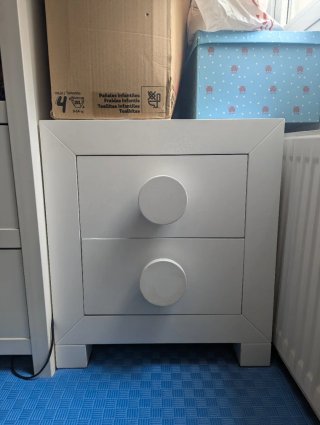 Comodino per bambini bianco