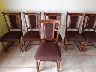 Set de 5 sillas de comedor de madera