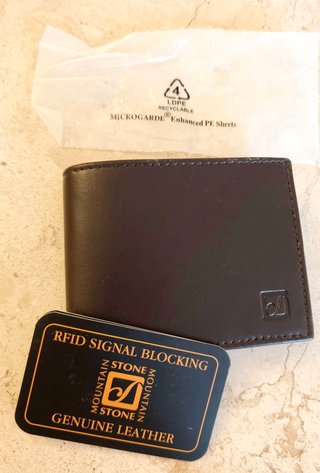 Cartera de Cuero Stone Mountain Marrón, sin uso