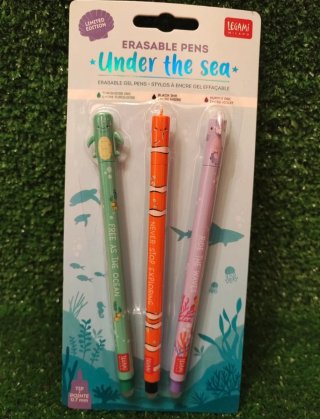 Set 3 Penne Cancellabili Legami Under the Sea