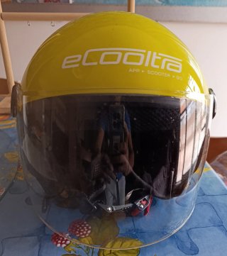 Casco de Moto Jet Amarillo Talla M
