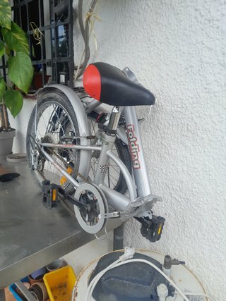 Bicicleta Plegable Plateada