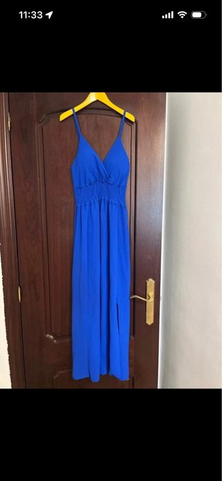 Vestido largo azul