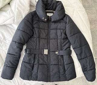 Abrigo Negro con cinturón talla S