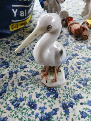 Figura de Pájaro de Porcelana