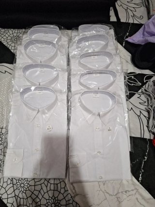 Lote 10 Camisas Blancas Algodón Talla 40