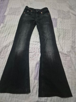 Vaqueros Stradivarius Acampanados Negros Talla 32