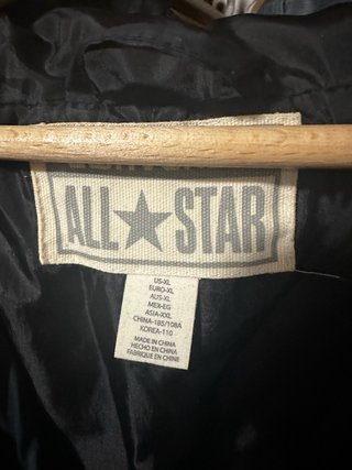 Abrigo Converse Negro Talla XL