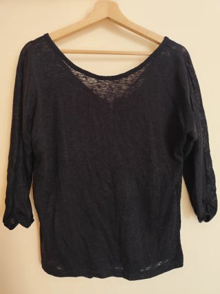 Blusa negra de mujer holgada tipo ancha