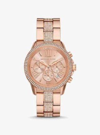 MK BRYNN MK7505 - Oro Rosa Bisel Pavé Cristales