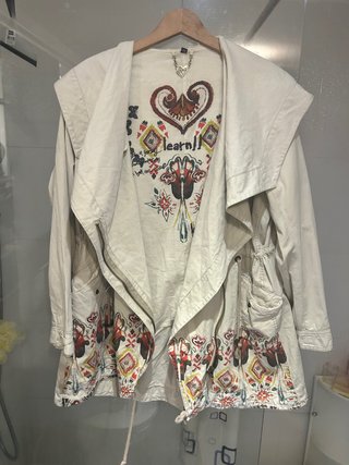 Gabardina Desigual Beige Talla XS