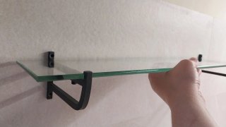 Estante de baño de cristal y metal