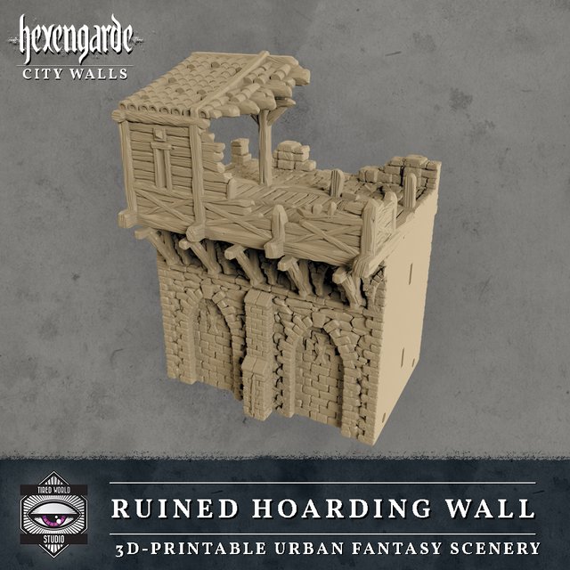 Muralla y cadalso en ruinas - Escenografía de rol