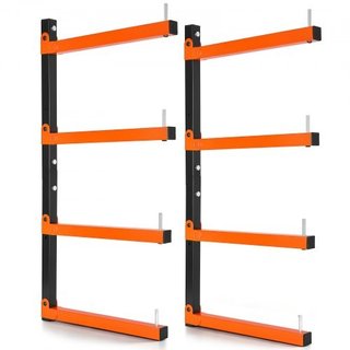Soporte y estantería de pared de acero, 2 unidades