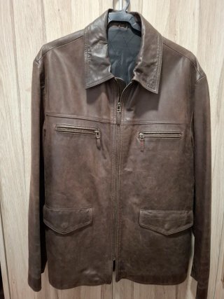 Chaqueta de Piel Marrón