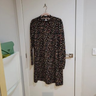 Vestido Floral Negro Talla L