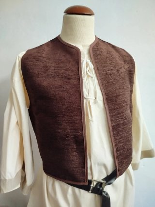 Chaleco Medieval Marrón Cosplay