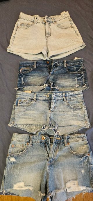 Lote 4 Shorts Vaqueros Pull&Bear Talla 34